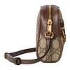 Gucci Ophidia Monogram Double G Pattern Zipper Closure Canvas And Leather Trim Crossbody Bag Women Bags Beige Brown 772311-K9GSG-8367