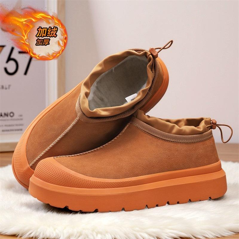 

Popular couple shoes winter men s and women s same fashion platform lace-up casual shoes velvet snow boots women s boots 46