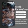 Luxury Crown Jewelry Flower Pattern Tempered Glass Phone Case for Motorola Moto G85 G84 G75 Edge 50 Fusion 40 Neo 30Pro 5G Cover