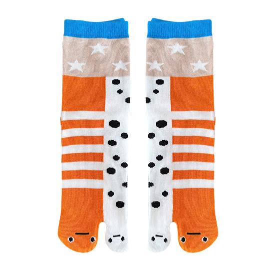 

1/2 пары женских носков с двумя пальцами, дышащие, эластичные, влагоотводящие, мягкие, с мультяшным принтом, хлопковые носки для шлепанцев 1pc