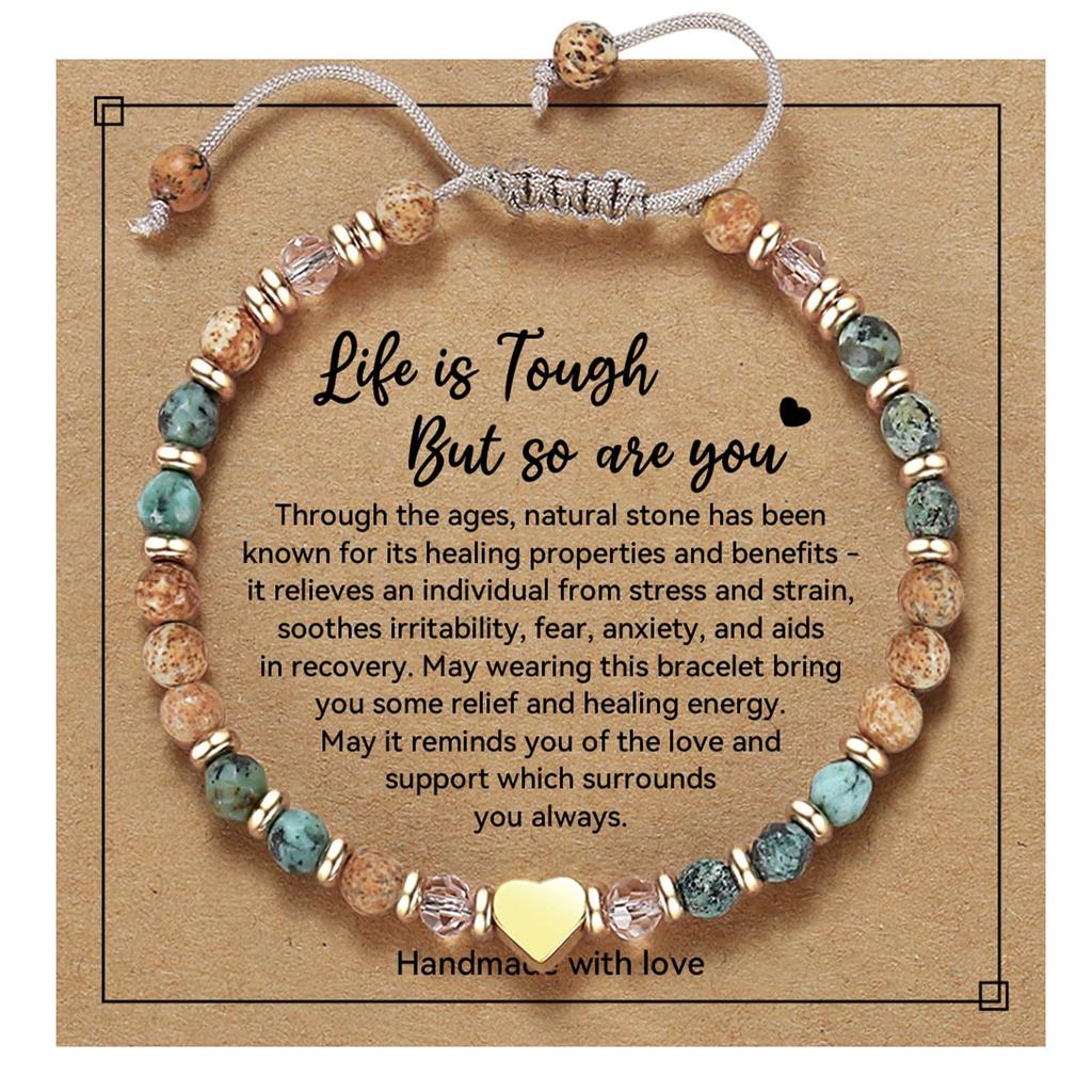 Trendy Natural Stone Bracelet Adjustable Wristchain Fashionable Wristband Accessory for Everyday Wear and Event