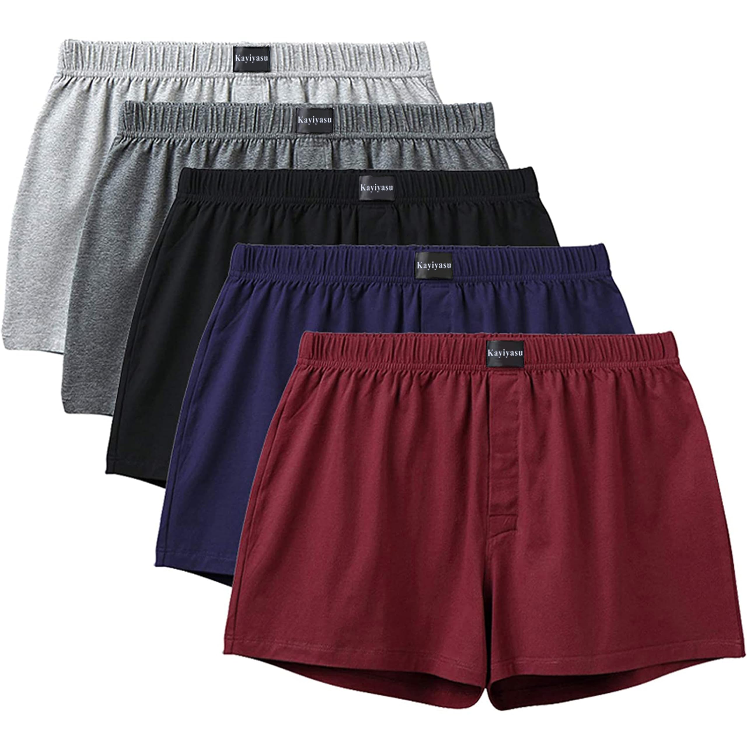 

Мужские трусы Kayiyasu Knit Antibacterial и Individually больших размеров, дезодорирующие, с передним разрезом, на пуговицах, обернутые, 95% хлопок, M-5L, 50-125 кг