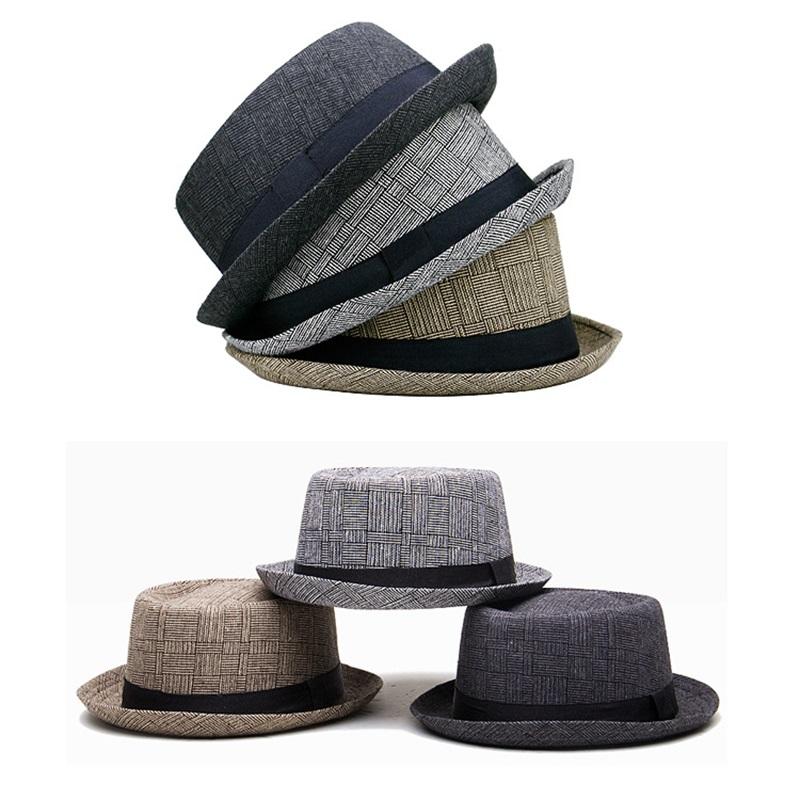 Bavlněný klobouk s ochranou proti slunci pro muže Jednoduchý a retro jazzový klobouk Outdoorový hip-hopový klobouk pro street dance