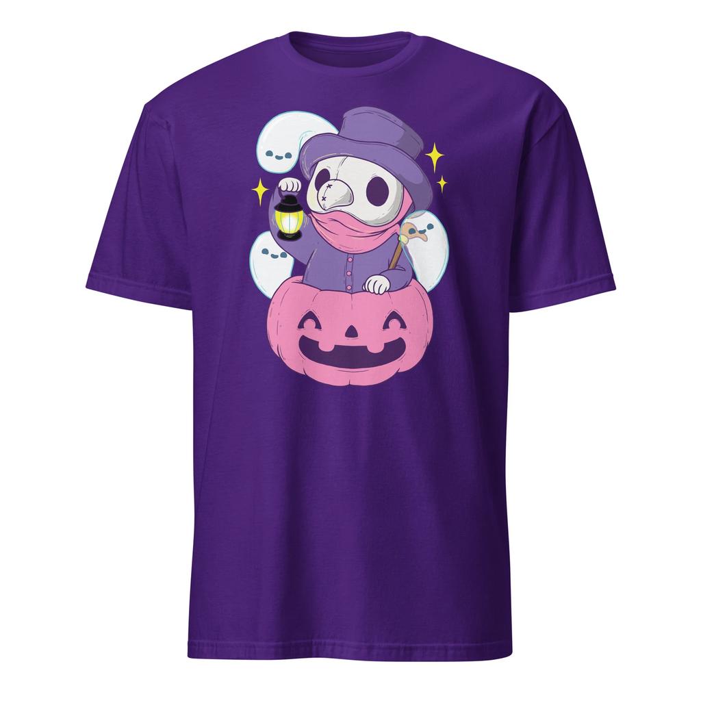 Pastel Goth Plague Doctor Shirt Pumpkin Halloween Occult T-Shirt Size S-3XL Gift