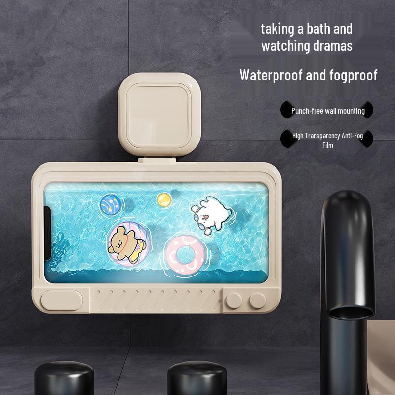 Rotatable Waterproof Bathroom Phone Holder for Binge-Watching