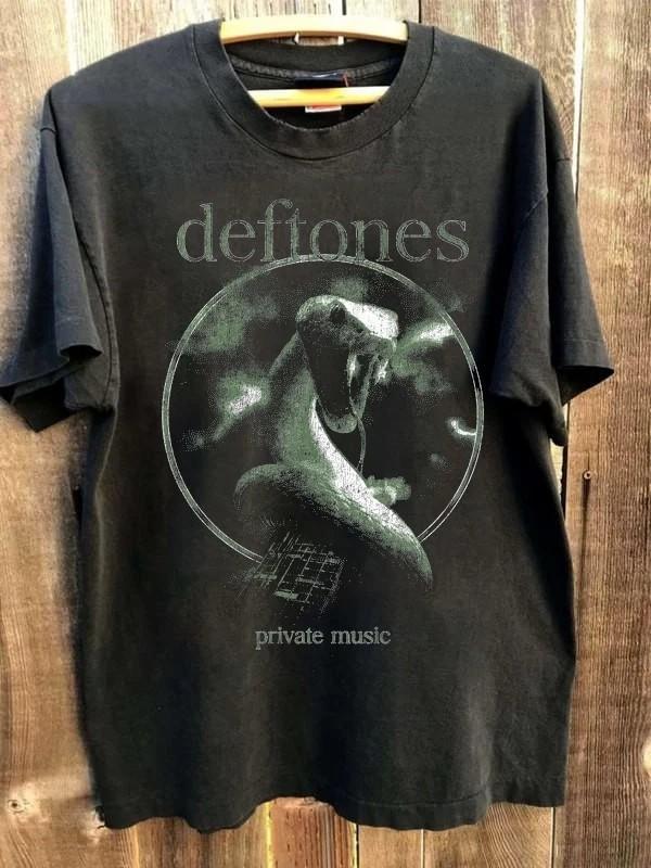 

Deftones Private Music Album 2025 short sleeve classic shirt Men Women Unisex T-Shirt XL