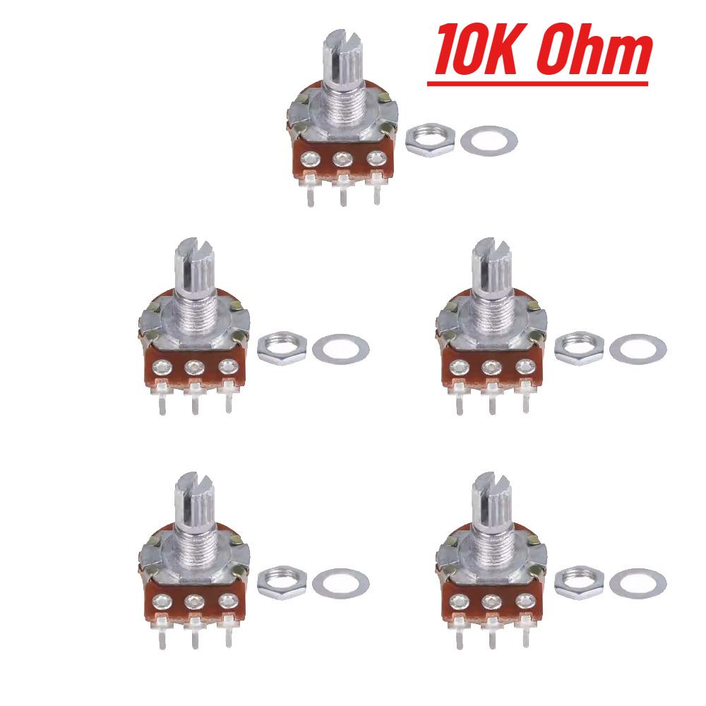 15mm 3pin WH148 Linear Taper Rotary Potentiometer Resistor 1K 2K 5K 10K 20K 50K 100K 250K 1M Ohm Kit With Nuts And Washers