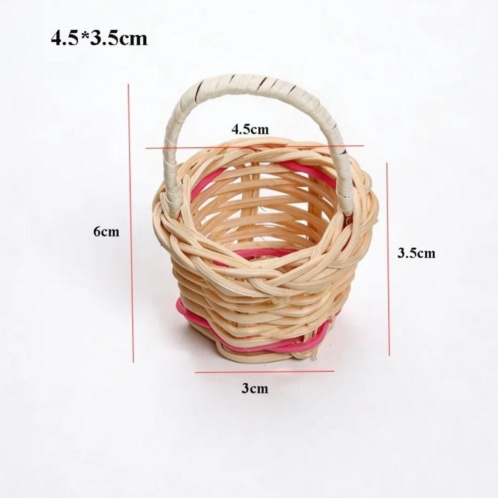 Beautiful Handmade Flower Storage Basket Hand-Woven Round Shape Storage Baskets Shopping Storage Hamper Basket