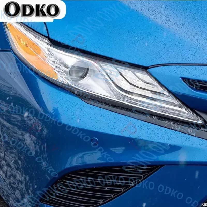 Car Headlight Tint Smoked Black Protective Film TPU Stickers TPU Sticker For Toyota Camry XV70 2018