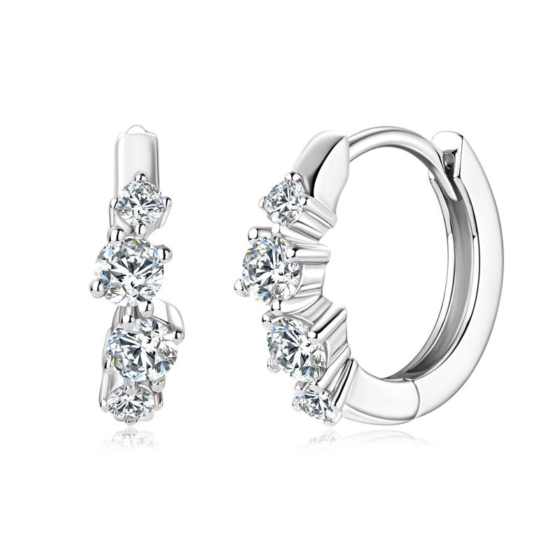 Bulk Cartilage Diamond Stud Earrings D Color Moissanite Original 925 Sterling Silver Huggie Hoop Statement Earring