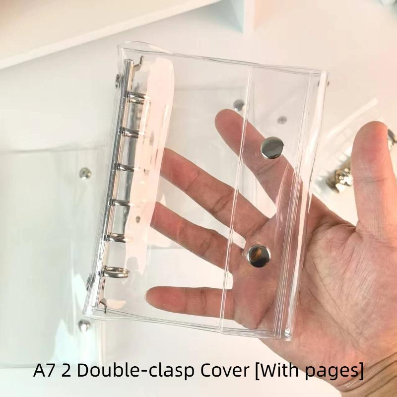 1Pcs Clear Pvc Ring Binder With Waterproof Cover Snap Closure For School Office Journaling Photo Album