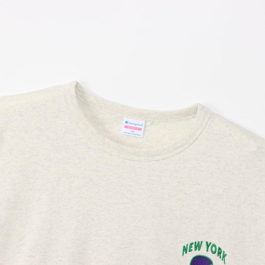 Champion Short Sleeve Loose Graphic Casual Kids' T-Shirt, 100% Cotton, Fit, Print, Style, Oatmeal, CK-Z326
