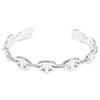 HERMES Finished 925 Chaine d'Ancre Enchaine MM Bangle LG SilverUsed