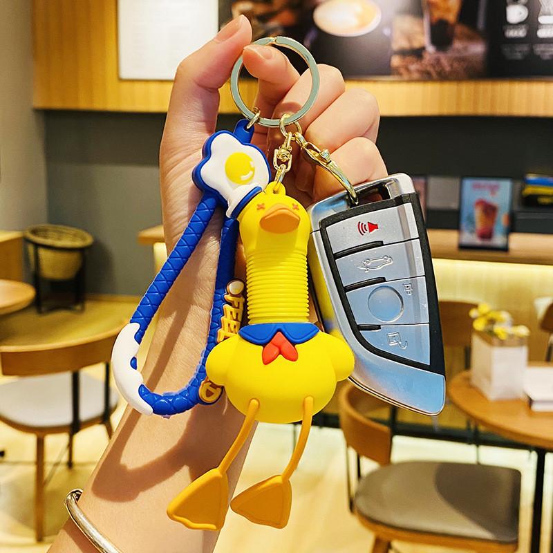 Stretchable Sailor Duck Keychain In Blue And White Great For Holiday Gifts
