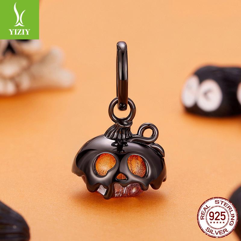 Halloween Skull Pumpkin Pendant Accessories Niche Diablo S925 Sterling Silver Charm Beads