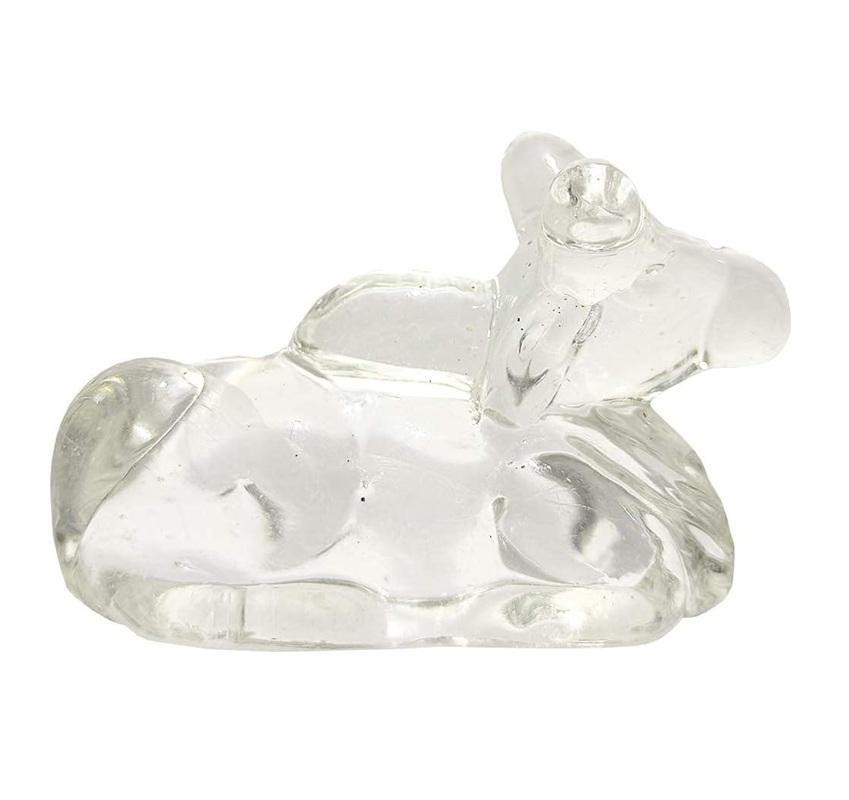 TreegoArt Natural Crystal Shivling with Nandi Statue Combo for Puja Table Home Decor Car Dashboard and Gift Item - (Shivling with Nandi)