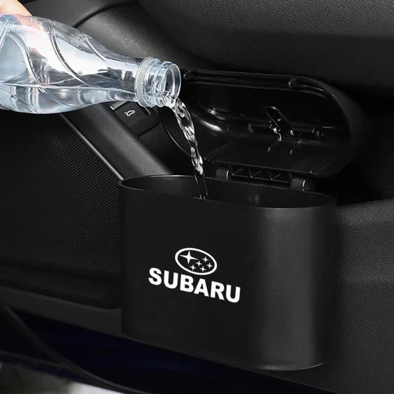 ABS Car Hanging Trash Can For Subaru XV WRX BRZ FORESTER IMPREZA LEGACY OUTBACK STI TRIBECA Auto Interior Garbage Storage Box pli0