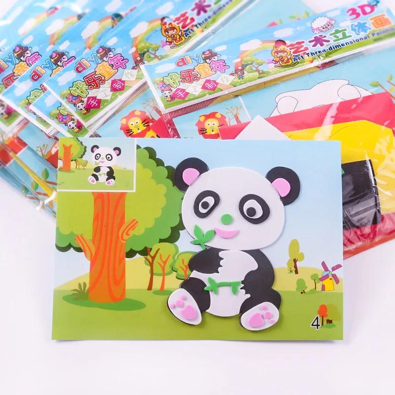 Kids Craft 3D EVA Foam Stickers Puzzle Cartoon Animal DO-IT-YOURSELF Handmade Early Learning-Focused Toys Ideal For Children Present