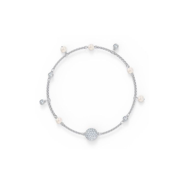 

Swarovski Remix Collection Sweet Rhodium Plated Bracelet Women bracelets White-Gold-Plated 5572076+5560661+5572078 Box (Random Color),L(5572078)
