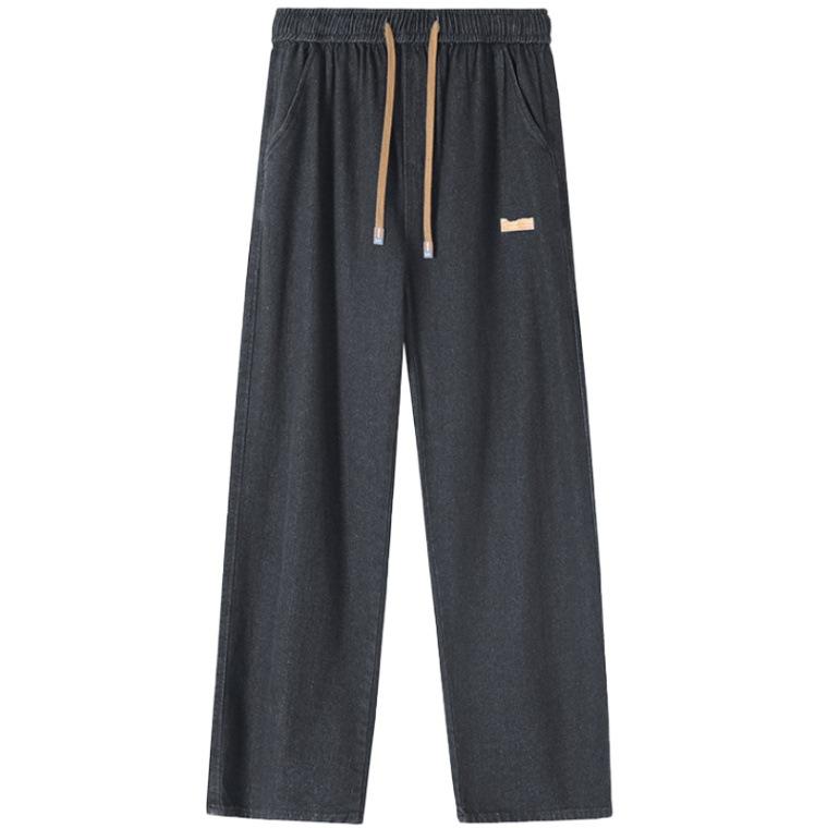 Jeans Men's Spring and Autumn American High Street Loose Straight Wide-leg Pants Trendy Casual Trousers
