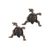 Suporte de Incenso Antigo de Liga de Cobre Tartaruga Kung Fu Linha, Decoração de Casa, Queimador de Incenso de Linha, Suporte de Incenso, Decoração de Mesa de Chá Animal