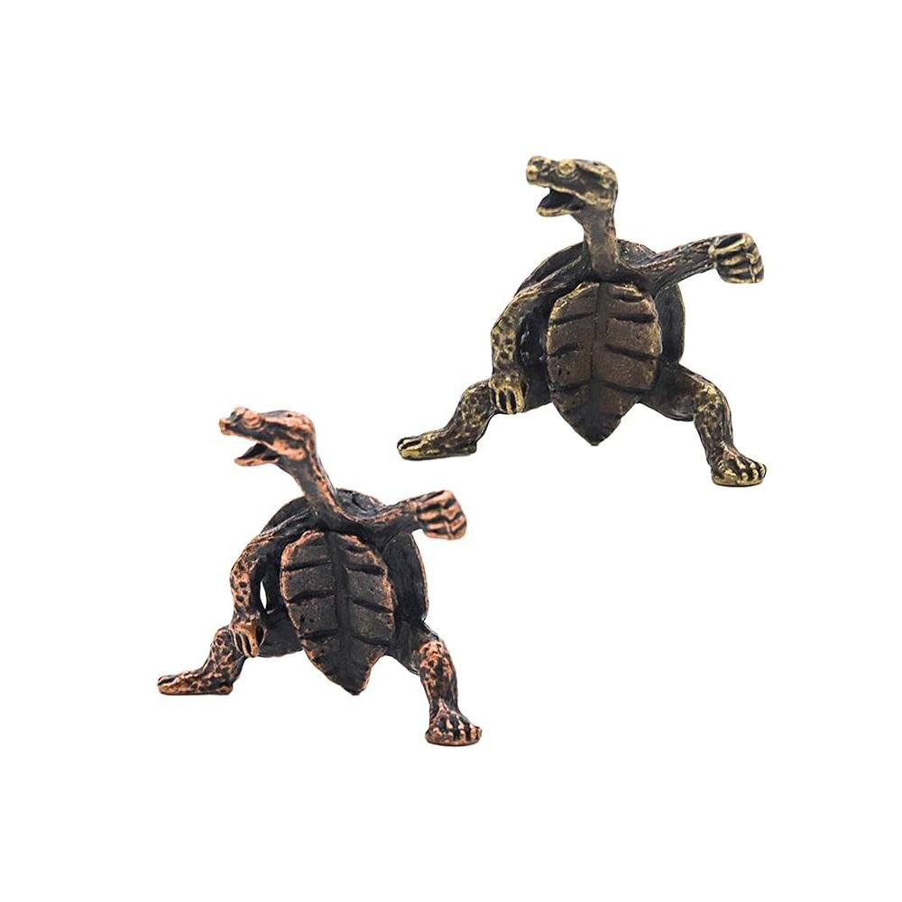 Suporte de Incenso Antigo de Liga de Cobre Tartaruga Kung Fu Linha, Decoração de Casa, Queimador de Incenso de Linha, Suporte de Incenso, Decoração de Mesa de Chá Animal
