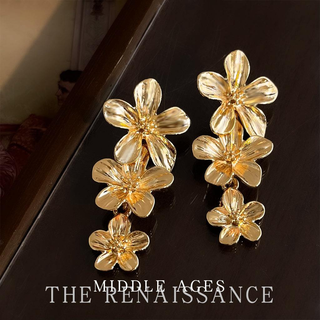 Трехмерные серьги с бахромой в виде цветов, преувеличенные серьги в европейском и американском стиле для женщин