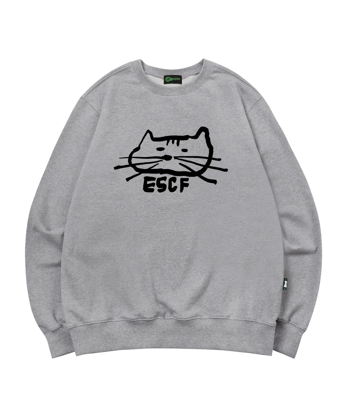 Escape From Doodle Escape Свитшот с принтом кота Серый L