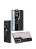 Compatible with Samsung S25 Edge: Electroplated Plain Leather Supercar Phone Case.