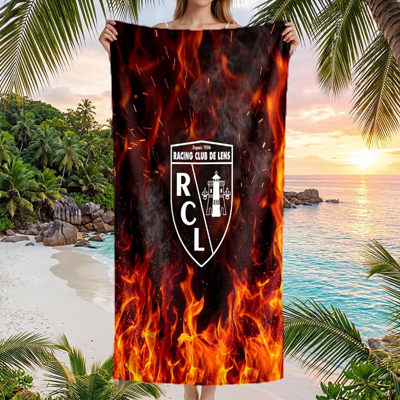 Lens FC print Quick Dry Beach Towel Microfiber Absorbent Portable Travel Swimming Towel