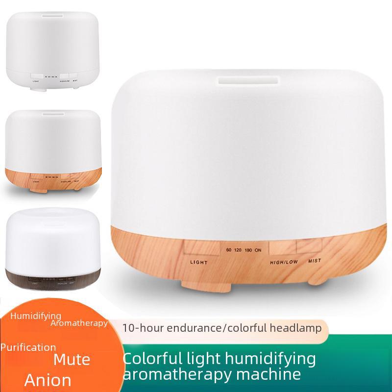 Remote Control 500ml Ultrasonic Aromatherapy Humidifier with Colorful Night Light