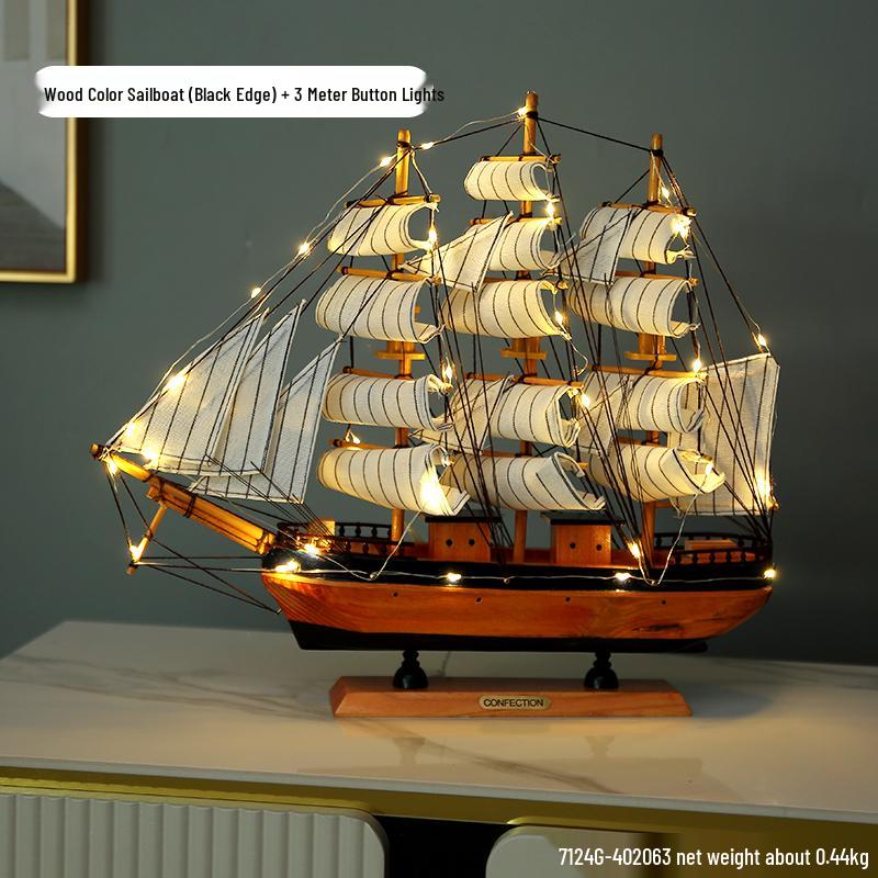 Model żaglówki gładko płynącej: Elegancka Ozdoba do Domu i Biura, Idealna do Witryn na Wino, Półek na Książki i Innych