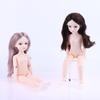 1 Set Girl Diy Dress Up Toy Lovely 1/6 30Cm Nude Dolls 3D Simulation Eye 20 Movable Joints Doll Kids Gift