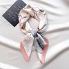 27.5" Flower Print Square Scarf Simulated Silk Thin Smooth Neck Scarf Elegant Style Sunscreen Head Wrap For Women