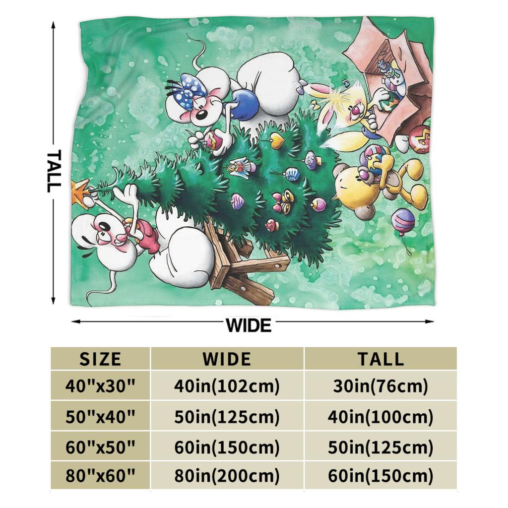 D-Diddles Blankets Flannel Diddl Catoon Soft Throw Blankets for Bedding Couch Bedroom Quilt