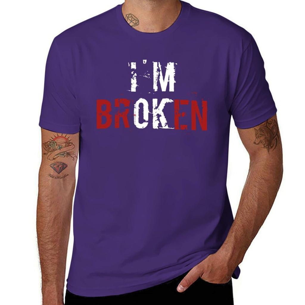 Im Broken OK T-Shirt Short sleeve tee anime clothes men t shirt