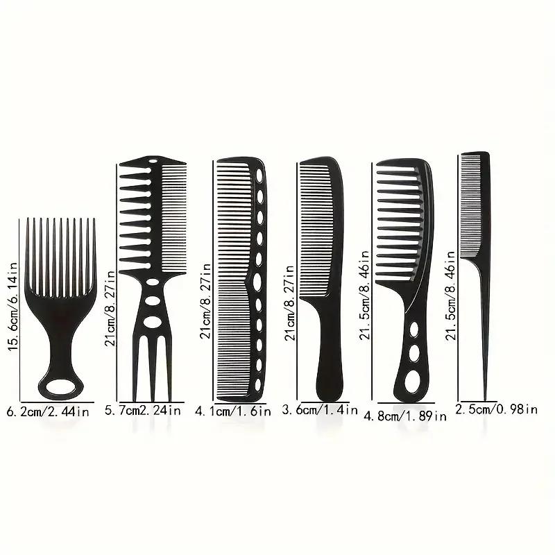6Pcs/set Professional Hair Cutting Comb Hair Cut Comb High Quality Thicken Barber Salon Hair Style Comb Hairdressing Hairbrush