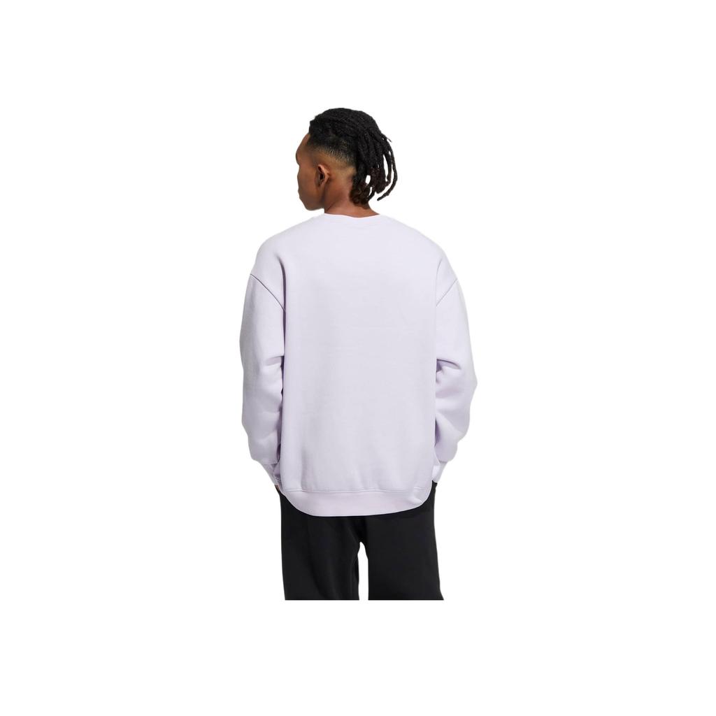 Adidas NEO Pure Color Logo Print Crew Neck Sweatshirt Unisex Tops White HY9658