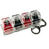 Led Keyboard Key Chain Toy 4 Keys Mechanical Keyboard Axis Tester Button Keycap Finger Keyboard Cap Toy Decompression Press Tool