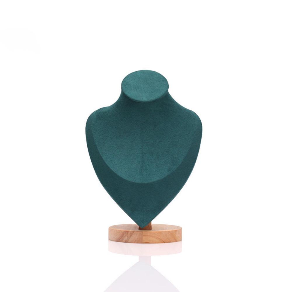 Velvet Jewelry Storage Rack Wooden Neck Display Props High Quality Display Model  Necklace