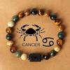 Tiger Eye & Picture Stone Zodiac Bracelet 