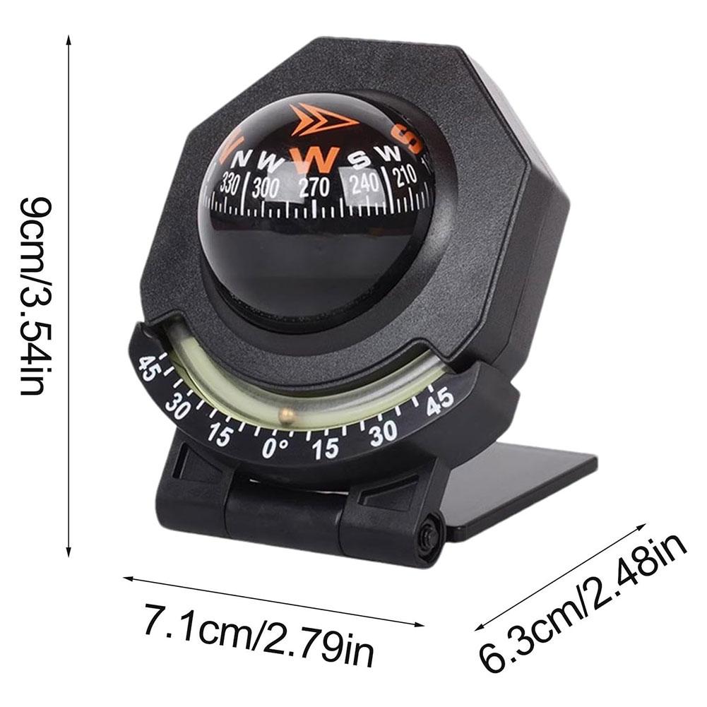 Car Compass Ball Shaped Variable Navigation Dashboard Car Compass Direction Pointing Guide For Outdoor Car Boat Cycling Hiking