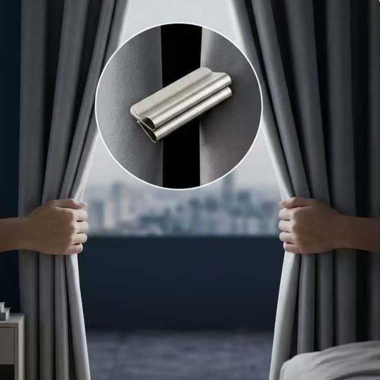 Curtain Magnets for Closure, Detachable Metal Curtain Magnets, Magnetic Curtain Clips, Hold Curtains Closed for Blackout Curtains Drapes Shower Liners