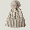 Versatile Warm Foreign Trade Style European American Knitted Hat Solid Color Knitted Hat Women with Velvet Hat New Knitted Hat