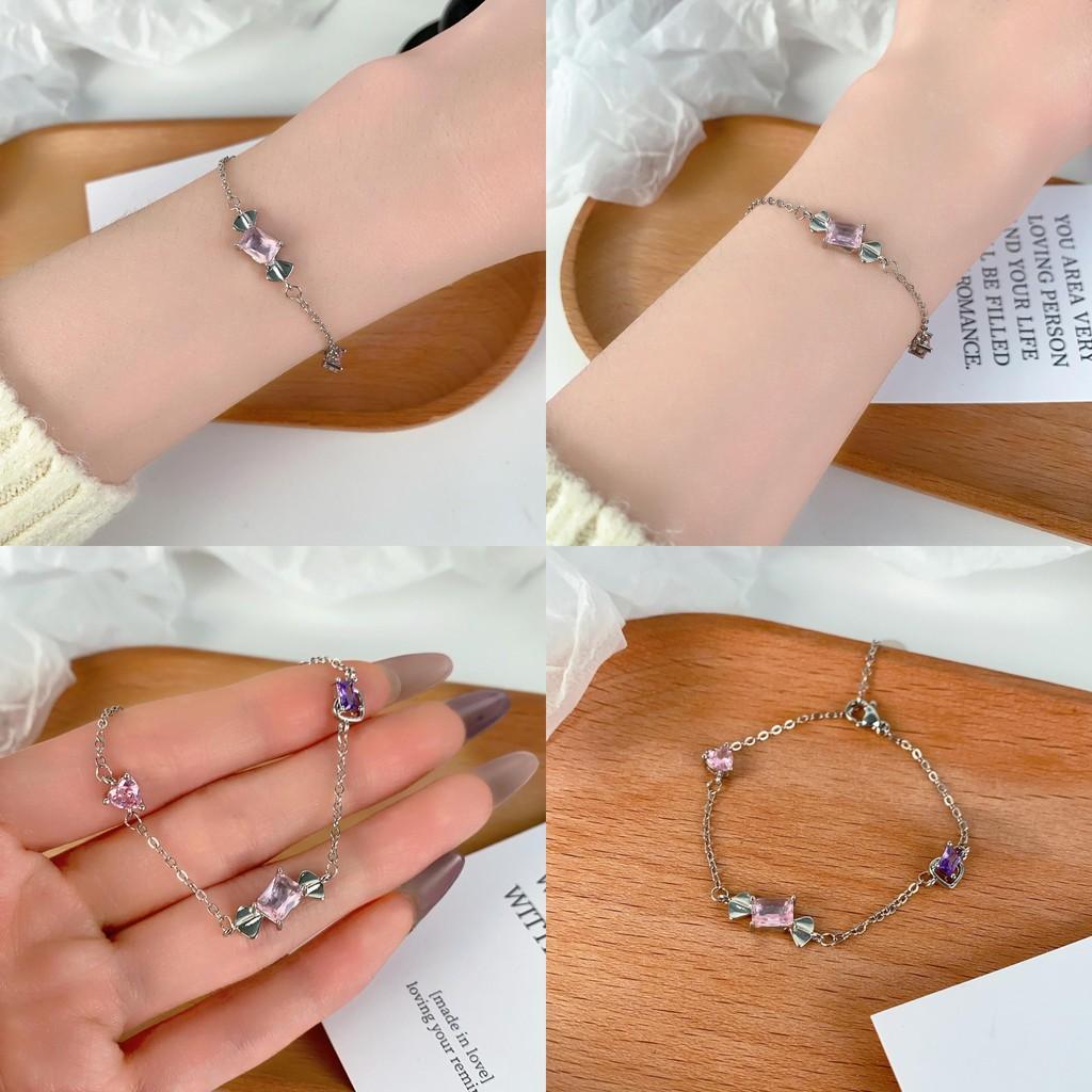 Heart Charming Pink Bracelet For Teens Everyday With Geometric Design Alloy