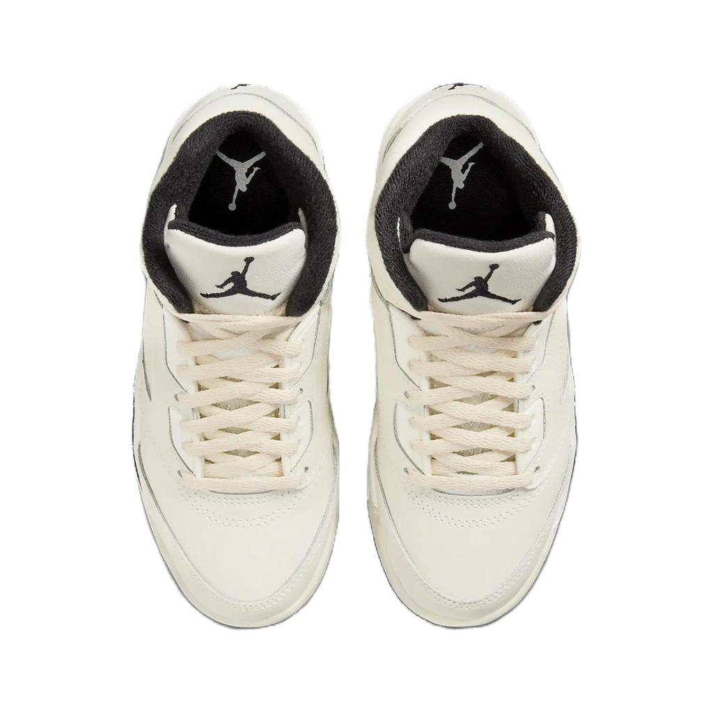 Air Jordan 5 Retro SE PS Sail Kids Sneakers Cream Black Light-Orewood-Brown FQ3683-100