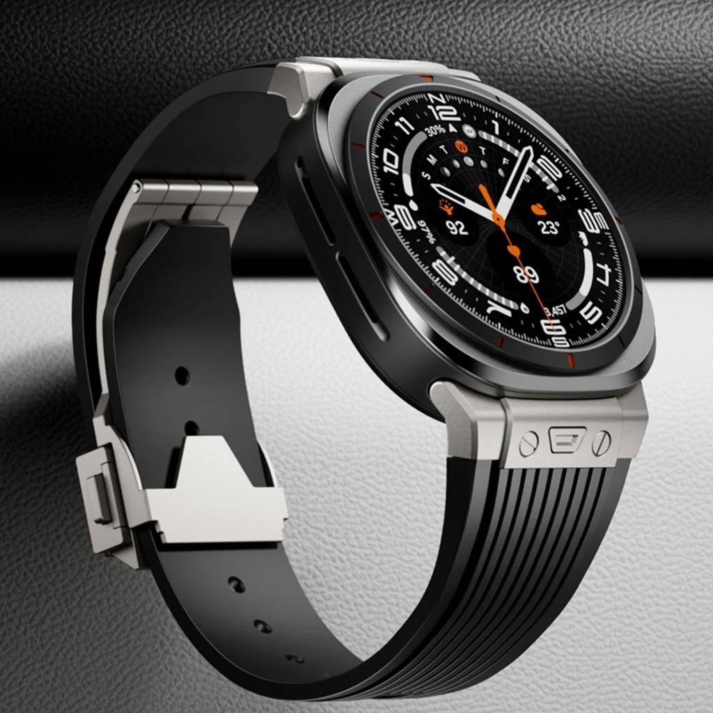 Sport Band For Samsung Galaxy Watch Ultra 2025 Stainless Steel Buckle Men's Luxury Band for Samsung Galaxy Watch 7 Ultra 47mm Band