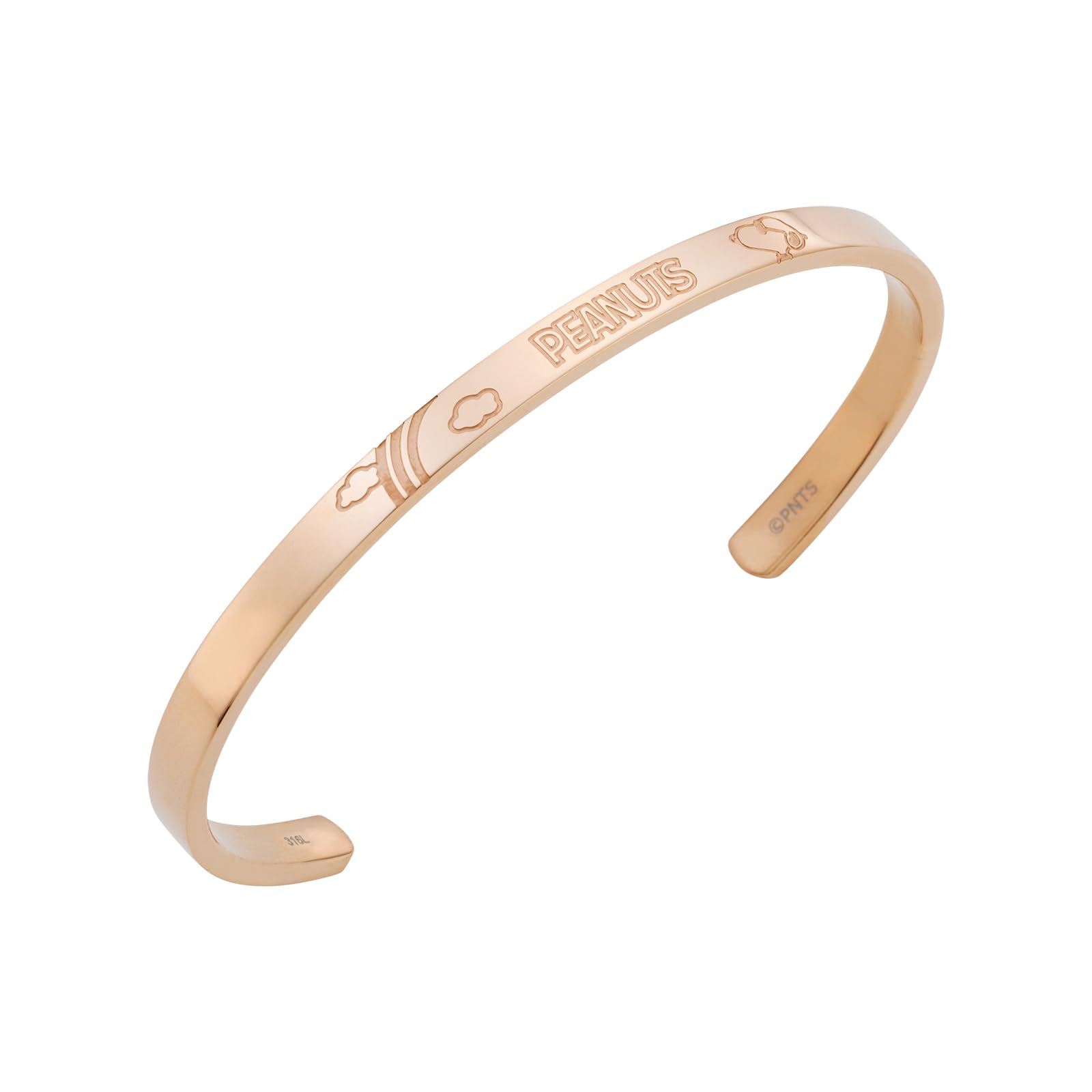 

Snoopy PEANUTS Bangle Surgical Stainless Steel Pink PNST003GO [White Clover]
