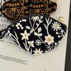 Flower Pull Type Key Bag Portable Cute Zero Wallet Multifunctional Ethnic Style Coin Purse  Key Bag
