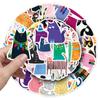 50 Cute Cat Stickers: Trendy Graffiti Art for Notebooks and Helmets